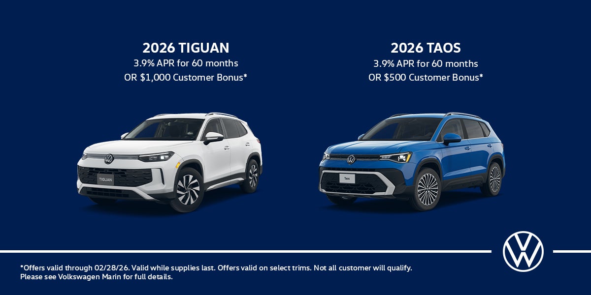 APR banner for 2026 Tiguan and Taos