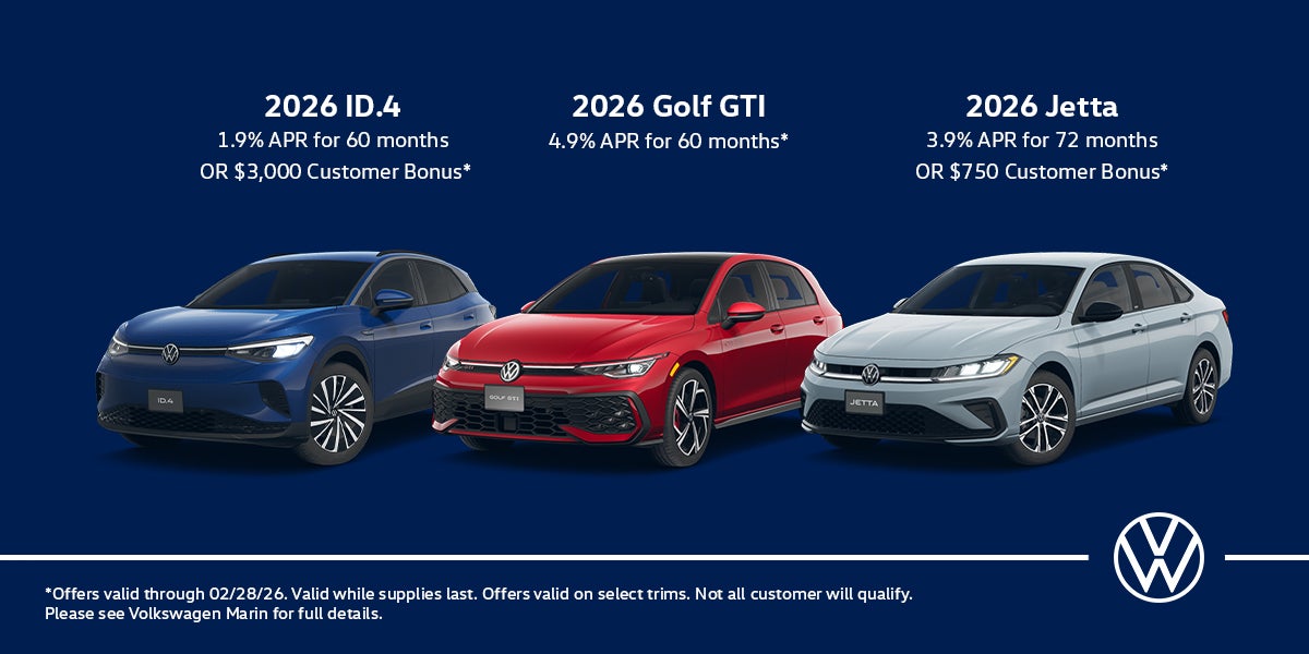 APR banner for 2026 ID.4, Golf GTI, and Jetta