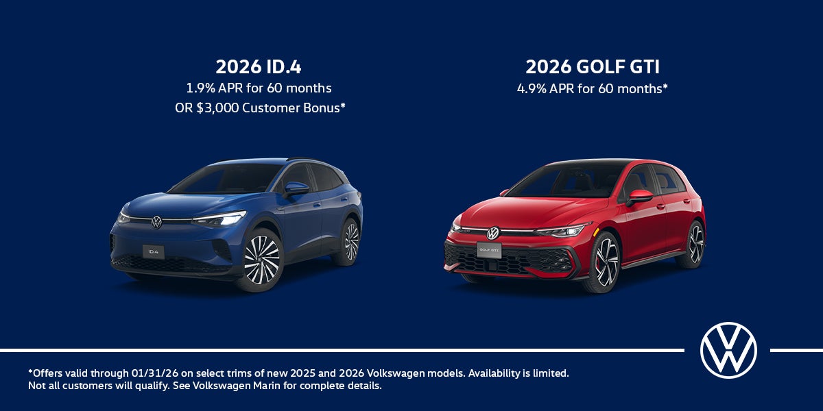 2026 ID.4 and Golf GTI Specials Available Now