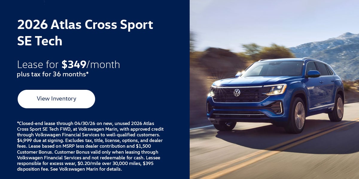 2026 Atlas Cross Sport SE Tech Lease Special
