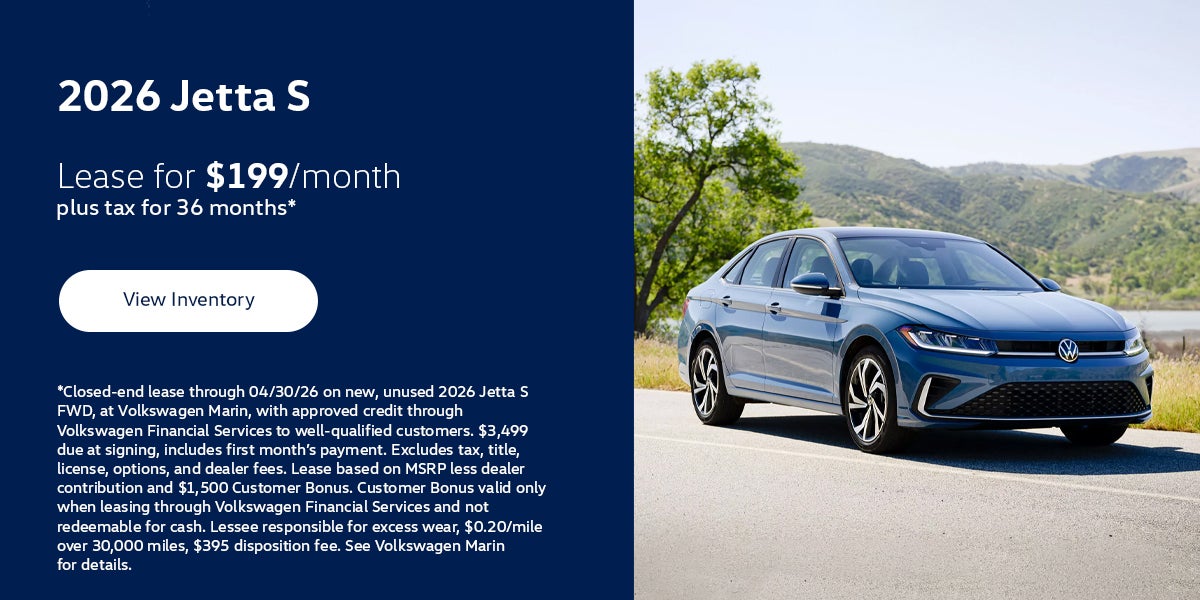 2026 Jetta S Lease Special