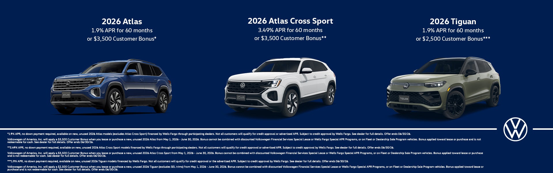 Atlas, Tiguan, and Atlas Cross Sport APR Specials