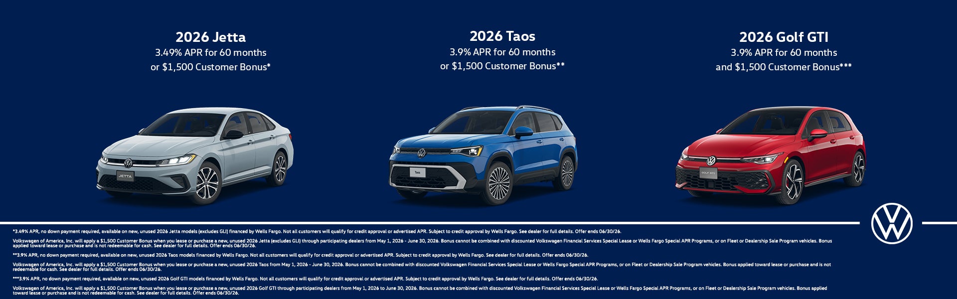 Jetta, Taos, and Golf GTI APR Specials