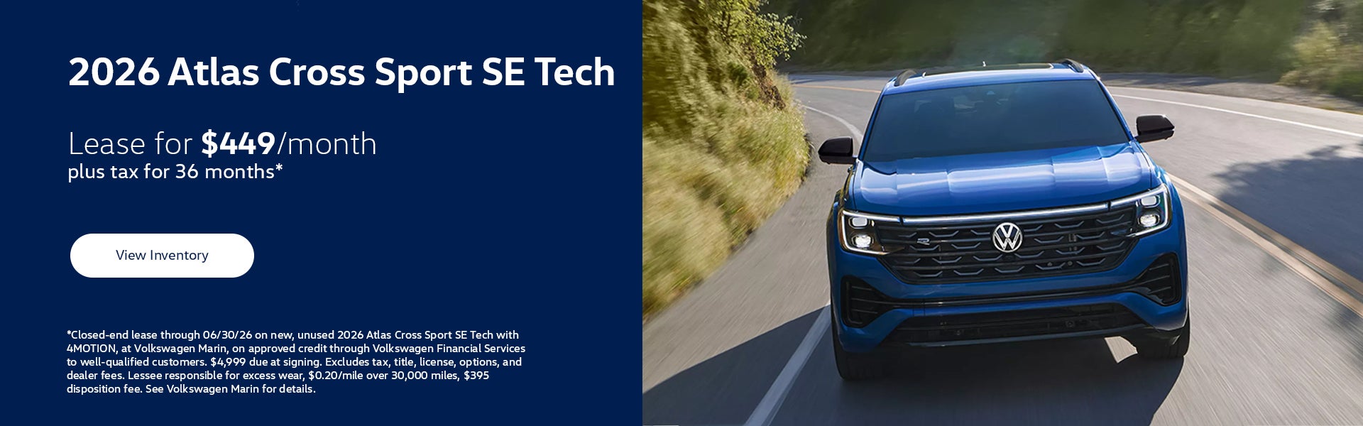 2026 Atlas Cross Sport SE Lease Special
