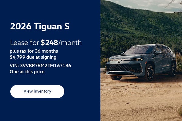 2026 Volkswagen Tiguan S Lease Special