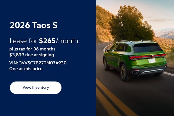 2026 Volkswagen Taos S Lease Special
