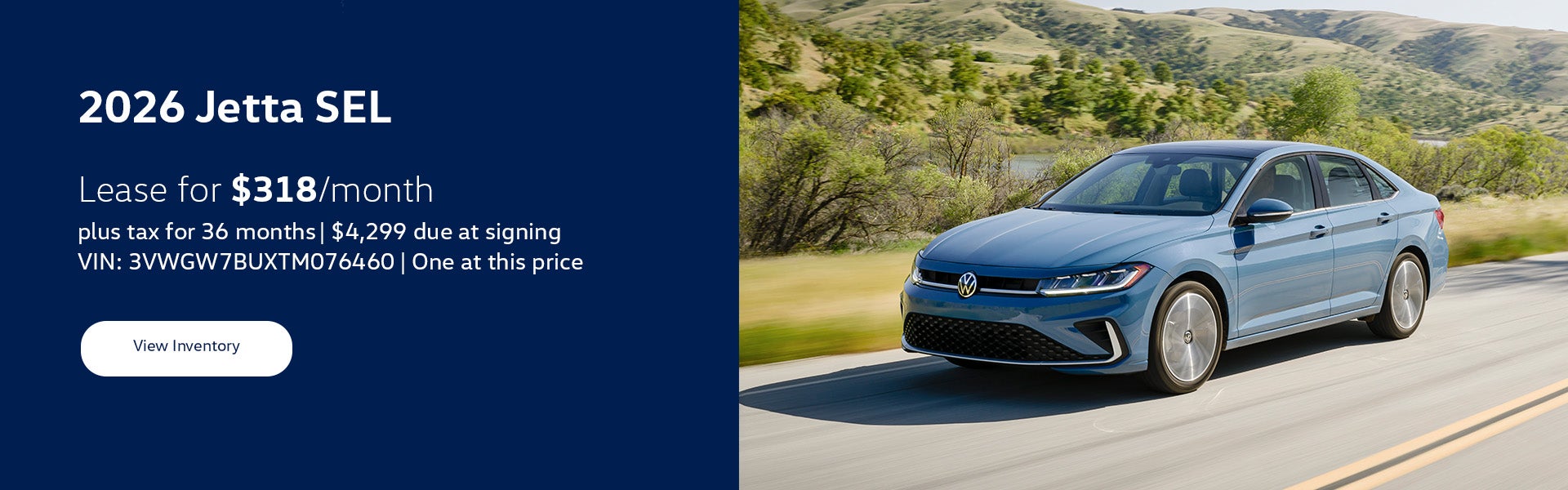 2026 Volkswagen Jetta SEL Lease Special