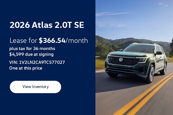2026 Atlas 2.0T SE Lease Banner